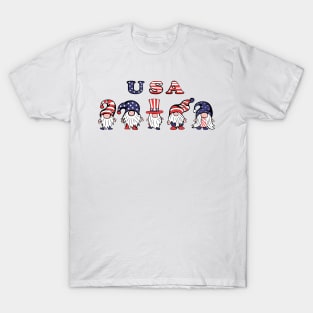 USA - American Patriot Gnomes T-Shirt